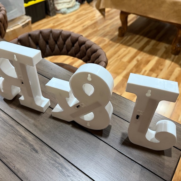 (3) Light-Up Letter Signs ( J & R ) - Picture 3 of 4